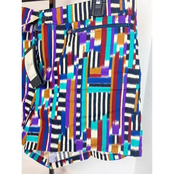 MISSONI rare funky color block printed men shorts , italian designer size XL NWT